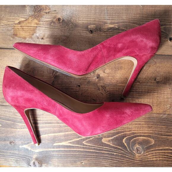 Michael Kors Suede Pointed Toe High Heel Dress Shoe Womens Size 9.5 Medium - Picture 2 of 7